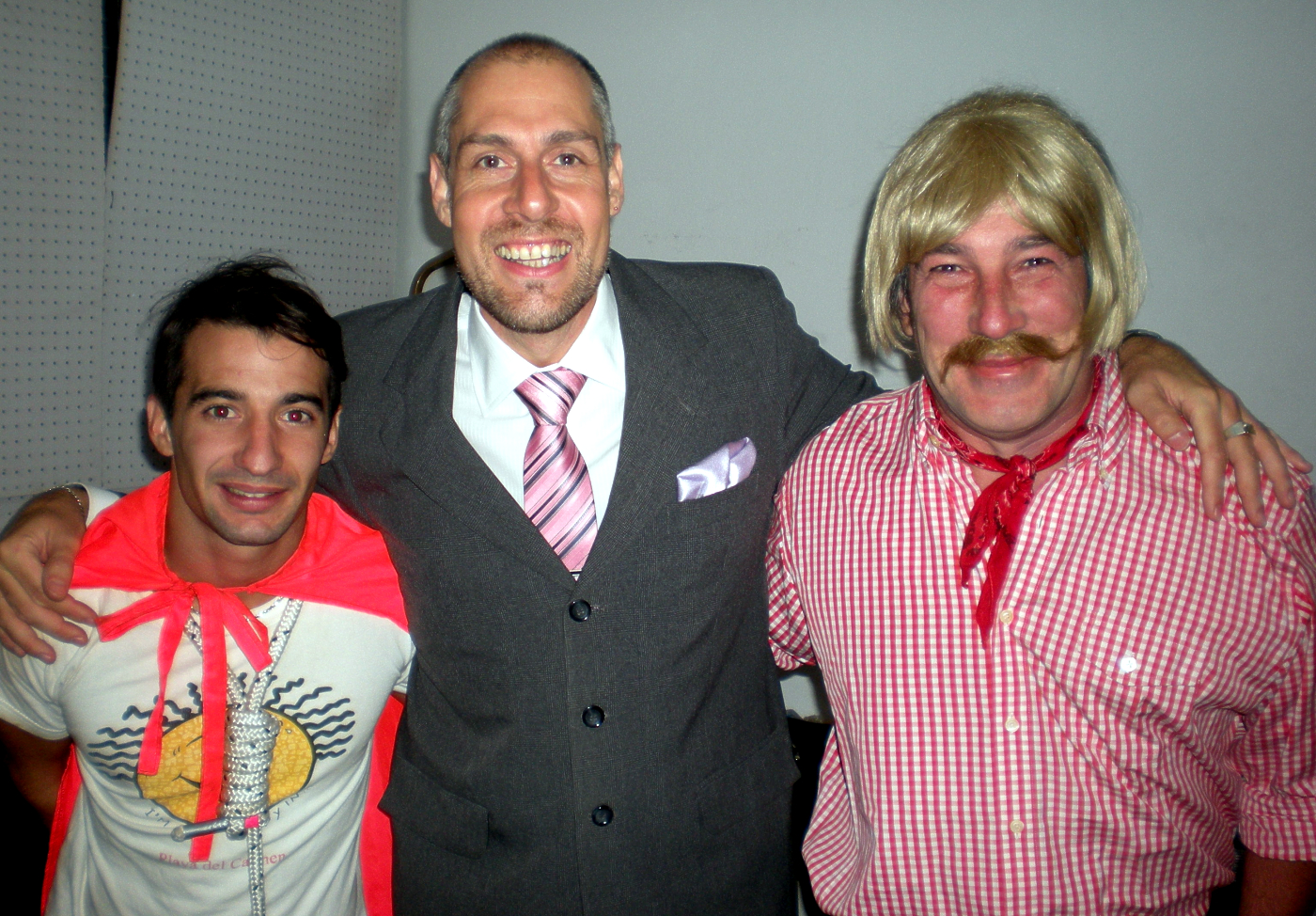 Luciano Dallavia con Pachu Peña y Nazareno Mottola